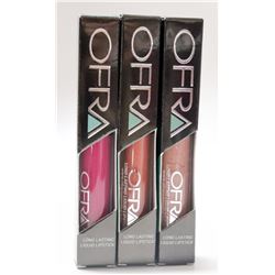 3PK OFRA ASSORTED LONG LASTING LIQUID LIPSTICKS