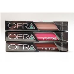 3PK OFRA ASSORTED LONG LASTING LIQUID LIPSTICK
