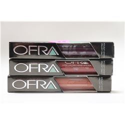 3PK OFRA ASSORTED LONG LASTING LIQUID LIPSTICK