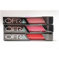 3PK OFRA ASSORTED LONG LASTING LIQUID LIPSTICK