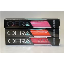 3PK OFRA ASSORTED LONG LASTING LIQUID LIPSTICK