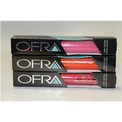 3PK OFRA ASSORTED LONG LASTING LIQUID LIPSTICK