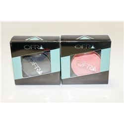 2PK OFRA ASSORTED EYE SHADOWS; CANDY APPLE/ BLACK