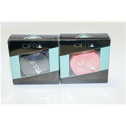 2PK OFRA ASSORTED EYE SHADOWS; CANDY APPLE/ BLACK