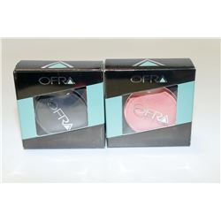 2PK OFRA ASSORTED EYE SHADOWS; CANDY APPLE/ BLACK