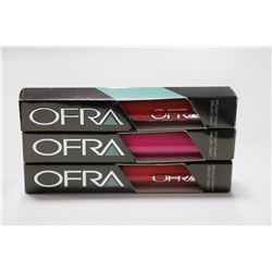3PK OFRA ASSORTED LONG LASTING LIQUID LIPSTICK