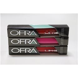 3PK OFRA ASSORTED LONG LASTING LIQUID LIPSTICK