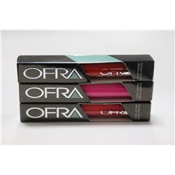 3PK OFRA ASSORTED LONG LASTING LIQUID LIPSTICK