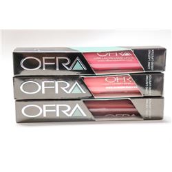 3PK OFRA ASSORTED LONG LASTING LIQUID LIPSTICK