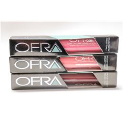 3PK OFRA ASSORTED LONG LASTING LIQUID LIPSTICK