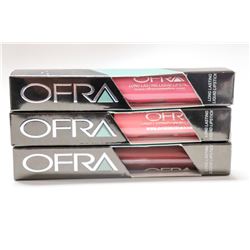 3PK OFRA ASSORTED LONG LASTING LIQUID LIPSTICK