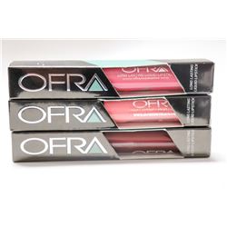 3PK OFRA ASSORTED LONG LASTING LIQUID LIPSTICK