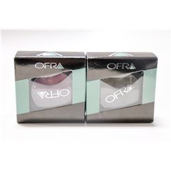 2PK OFRA ASSORTED EYE SHADOWS; SMOKE/ CABERNET