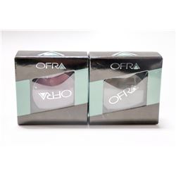 2PK OFRA ASSORTED EYE SHADOWS; SMOKE/ CABERNET