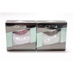 2PK OFRA ASSORTED EYE SHADOWS; SMOKE/ CABERNET