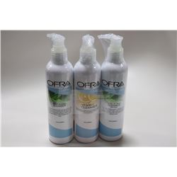 3PK OFRA CLEANSERS; DUAL ACTION/ VITAMIN C &
