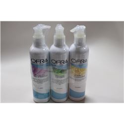 3PK OFRA CLEANSERS;  VITAMIN C/ REVITALIZING &