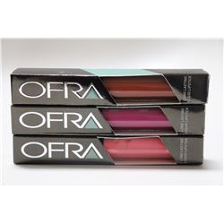 3PK OFRA ASSORTED LONG LASTING LIQUID LIPSTICK