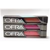 Image 1 : 3PK OFRA ASSORTED LONG LASTING LIQUID LIPSTICK