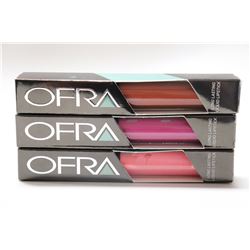 3PK OFRA ASSORTED LONG LASTING LIQUID LIPSTICK