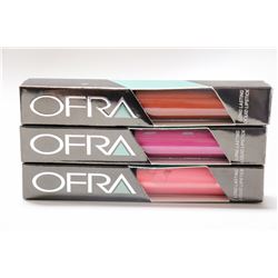 3PK OFRA ASSORTED LONG LASTING LIQUID LIPSTICK