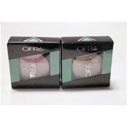 2PK OFRA ASSORTED EYE SHADOWS; PINK PETAL/