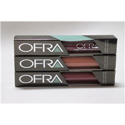3PK OFRA ASSORTED LONG LASTING LIQUID LIPSTICK