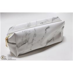 BRAND NEW ZIP UP MAKE UP BAG- WHITE MARBLE DESIGN