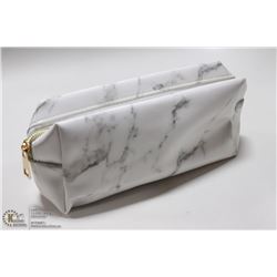BRAND NEW ZIP UP MAKE UP BAG- WHITE MARBLE DESIGN