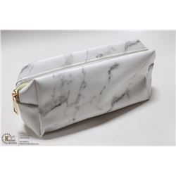 BRAND NEW ZIP UP MAKE UP BAG- WHITE MARBLE DESIGN