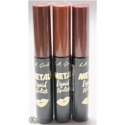 3PK LA GIRL METAL LIQUID LIPSTICK; 852/ 853 & 854