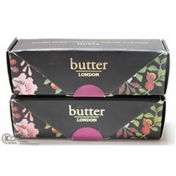 2PK BUTTER LONDON PLUSH RUSH LIPSTICK; !!!