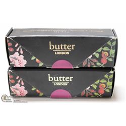 2PK BUTTER LONDON PLUSH RUSH LIPSTICK; !!!