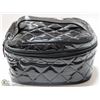 Image 1 : BRAND NEW  ZIP UP MAKE UP BAG; HIGH GLOSS BLACK
