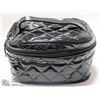Image 1 : BRAND NEW  ZIP UP MAKE UP BAG; HIGH GLOSS BLACK