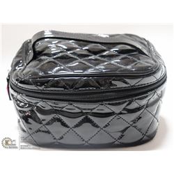 BRAND NEW  ZIP UP MAKE UP BAG; HIGH GLOSS BLACK