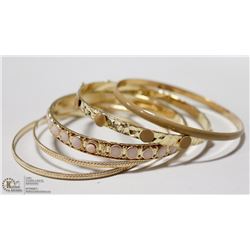 WOMENS 5PC DESIGNER STYLE BANGEL SET OF BRACELETS;
