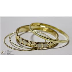 WOMENS 4PC DESIGNER STYLE BANGEL SET OF BRACELETS;