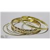Image 1 : WOMENS 4PC DESIGNER STYLE BANGEL SET OF BRACELETS;