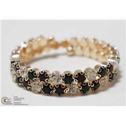 WOMENS ELEGANT STONE EMBELLISHED/ GOLD TONED