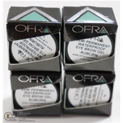 4PK OFRA SEMI PERMANENT EYEBROW GEL; AUBURN