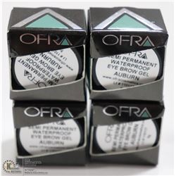 4PK OFRA SEMI PERMANENT EYEBROW GEL; AUBURN