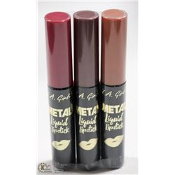 3PK LA GIRL METAL LIQUID LIPSTICK; 855/ 861 & 866