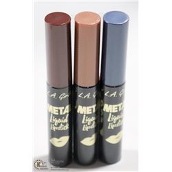 3PK LA GIRL METAL LIQUID LIPSTICK; 860/ 868 & 856