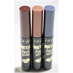3PK LA GIRL METAL LIQUID LIPSTICK; 855/ 861 & 866