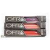 Image 1 : 3PK OFRA ASSORTED LONG LASTING LIQUID LIPSTICK