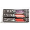 Image 1 : 3PK OFRA ASSORTED LONG LASTING LIQUID LIPSTICK