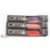 Image 1 : 3PK OFRA ASSORTED LONG LASTING LIQUID LIPSTICK