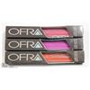 Image 1 : 3PK OFRA ASSORTED LONG LASTING LIQUID LIPSTICK