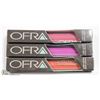 Image 1 : 3PK OFRA ASSORTED LONG LASTING LIQUID LIPSTICK